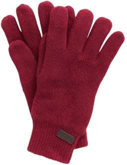 Barbour Zachte gebreide handschoenen met geribbelde boorden Barbour , Red , Unisex - ONE Size