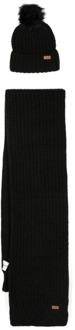 Barbour Zwarte accessoires - Saltburn muts en sjaal Barbour , Black , Dames - ONE Size