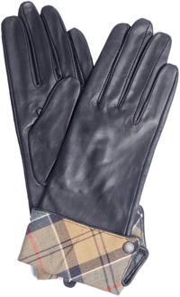 Barbour Zwarte en grijze handschoenen Barbour , Black , Dames - L,M,S