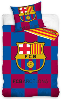 Barcelona dekbedovertrek check 140x200/70x80 cm