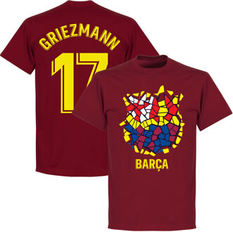 Barcelona Griezmann 17 Gaudi Logo T-Shirt - Bordeaux Rood - L