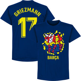Barcelona Griezmann 17 Gaudi Logo T-Shirt - Navy