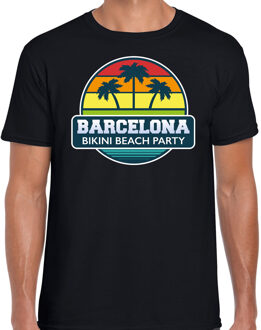 Barcelona zomer t-shirt / shirt Barcelona bikini beach party voor heren - zwart - Barcelona beach party outfit / vakantie kleding /  strandfeest shirt S