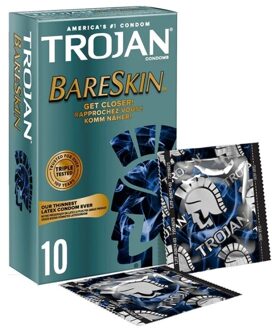 BareSkin 10 Ultradunne Condooms Transparant - 53 (omtrek 11-11,5 cm)