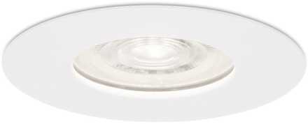 Bari LED inbouwspot extra plat 58mm - 3,8W 270lm - GU10 LED Module - 6000K daglicht wit - Dimbaar - Rond - IP65 waterdicht - Wit