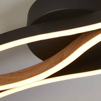 Bari Plafondlamp - Swirl Wood Bruin