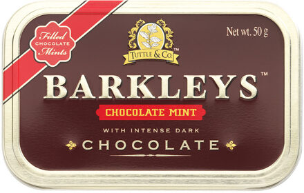 Barkleys Barkleys - Tin Chocolate Mints Intense Dark Chocolate 50 Gram
