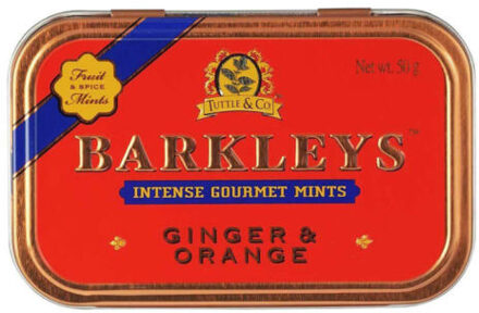 Barkleys Barkleys - Tin Ginger & Orange 50 Gram