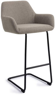 Barkruk 'Hiroo' Arch Black, kleur Foggy Fusion (zithoogte 76cm)