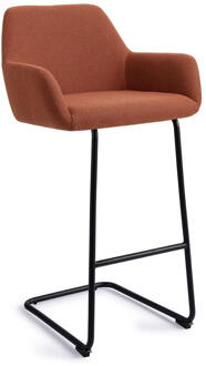 Barkruk 'Hiroo' Arch Black, kleur Hearth Harmony (zithoogte 76cm)