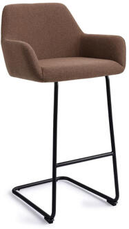 Barkruk 'Hiroo' Arch Black, kleur Rustic Rye (zithoogte 76cm)