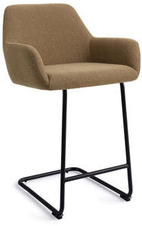 Barkruk 'Hiroo' Arch Black, kleur Willow (zithoogte 66cm)