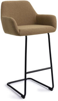 Barkruk 'Hiroo' Arch Black, kleur Willow (zithoogte 76cm)