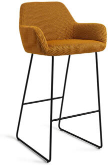 Barkruk 'Hiroo' Slide Black, kleur Groovy Garam (zithoogte 75cm)