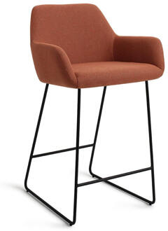 Barkruk 'Hiroo' Slide Black, kleur Hearth Harmony (zithoogte 65cm)