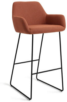 Barkruk 'Hiroo' Slide Black, kleur Hearth Harmony (zithoogte 75cm)