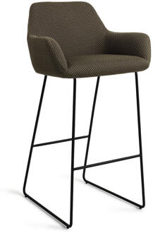 Barkruk 'Hiroo' Slide Black, kleur Jungle Jewel (zithoogte 75cm)