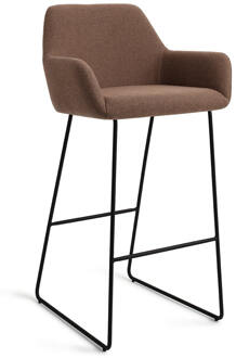 Barkruk 'Hiroo' Slide Black, kleur Rustic Rye (zithoogte 75cm)