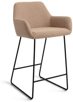 Barkruk 'Hiroo' Slide Black, kleur Whisper Wheat (zithoogte 67cm)