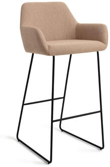 Barkruk 'Hiroo' Slide Black, kleur Whisper Wheat (zithoogte 75cm)