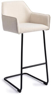 Barkruk 'Hofu' Arch Black, kleur Enoki (zithoogte 76cm)