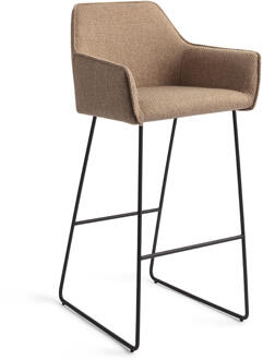 Barkruk 'Hofu' Slide Black, kleur French Toast (zithoogte 75cm)