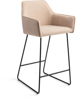 Barkruk 'Hofu' Slide Black, kleur Wild Walnut (zithoogte 65cm)