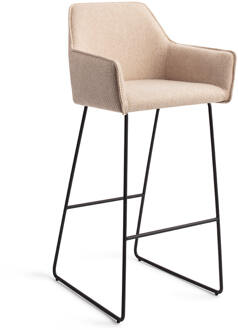 Barkruk 'Hofu' Slide Black, kleur Wild Walnut (zithoogte 75cm)