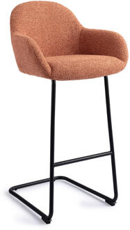 Barkruk 'Kushi' Arch Black, kleur Amber Autumn (zithoogte 77cm)