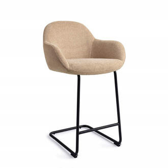 Barkruk 'Kushi' Arch Black, kleur Desert Dunes (zithoogte 68cm)