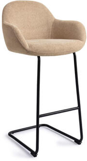 Barkruk 'Kushi' Arch Black, kleur Desert Dunes (zithoogte 78cm)