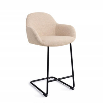 Barkruk 'Kushi' Arch Black, kleur Trouty Tinge (zithoogte 68cm)