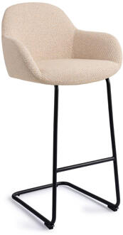 Barkruk 'Kushi' Arch Black, kleur Trouty Tinge (zithoogte 78cm)