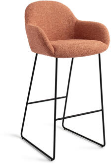 Barkruk 'Kushi' Slide Black, kleur Amber Autumn (zithoogte 77cm)