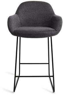 Barkruk 'Kushi' Slide Black, kleur Black-Out (zithoogte 67cm)