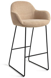 Barkruk 'Kushi' Slide Black, kleur Desert Dunes (zithoogte 77cm)