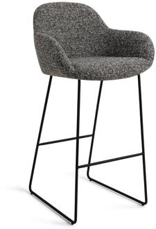 Barkruk 'Kushi' Slide Black, kleur Skyfall (zithoogte 77cm)