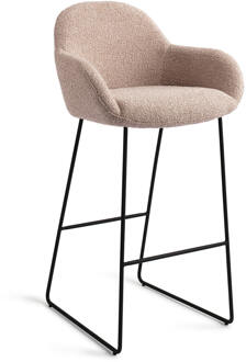 Barkruk 'Kushi' Slide Black, kleur Stone Haze (zithoogte 77cm)