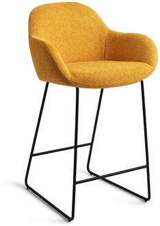 Barkruk 'Kushi' Slide Black, kleur Sweet Corn (zithoogte 67cm)