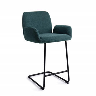 Barkruk 'Misaki' Arch Black, kleur Merry Mermaid (zithoogte 66cm)