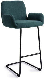 Barkruk 'Misaki' Arch Black, kleur Merry Mermaid (zithoogte 76cm)