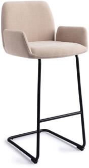 Barkruk 'Misaki' Arch Black, kleur Sand Strand (zithoogte 75cm)