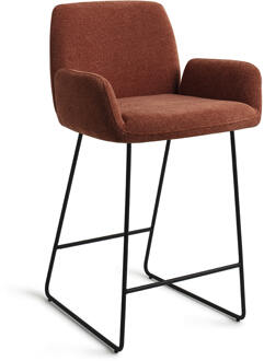 Barkruk 'Misaki' Slide Black, kleur Cosy Copper (zithoogte 65cm)