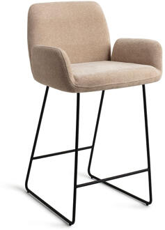 Barkruk 'Misaki' Slide Black, kleur Funky Fudge (zithoogte 65cm)