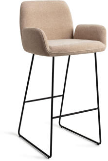 Barkruk 'Misaki' Slide Black, kleur Funky Fudge (zithoogte 75cm)