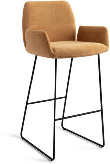 Barkruk 'Misaki' Slide Black, kleur Honey Harvest (zithoogte 75cm)