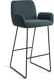 Barkruk 'Misaki' Slide Black, kleur Merry Mermaid (zithoogte 75cm)