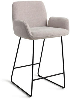 Barkruk 'Misaki' Slide Black, kleur Pretty Plaster (zithoogte 65cm)