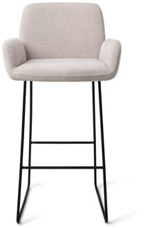 Barkruk 'Misaki' Slide Black, kleur Pretty Plaster (zithoogte 75cm)