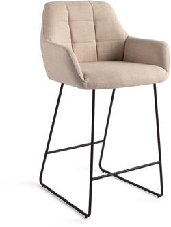 Barkruk 'Noto' Slide Black, kleur Overnight Oats (zithoogte 65cm)